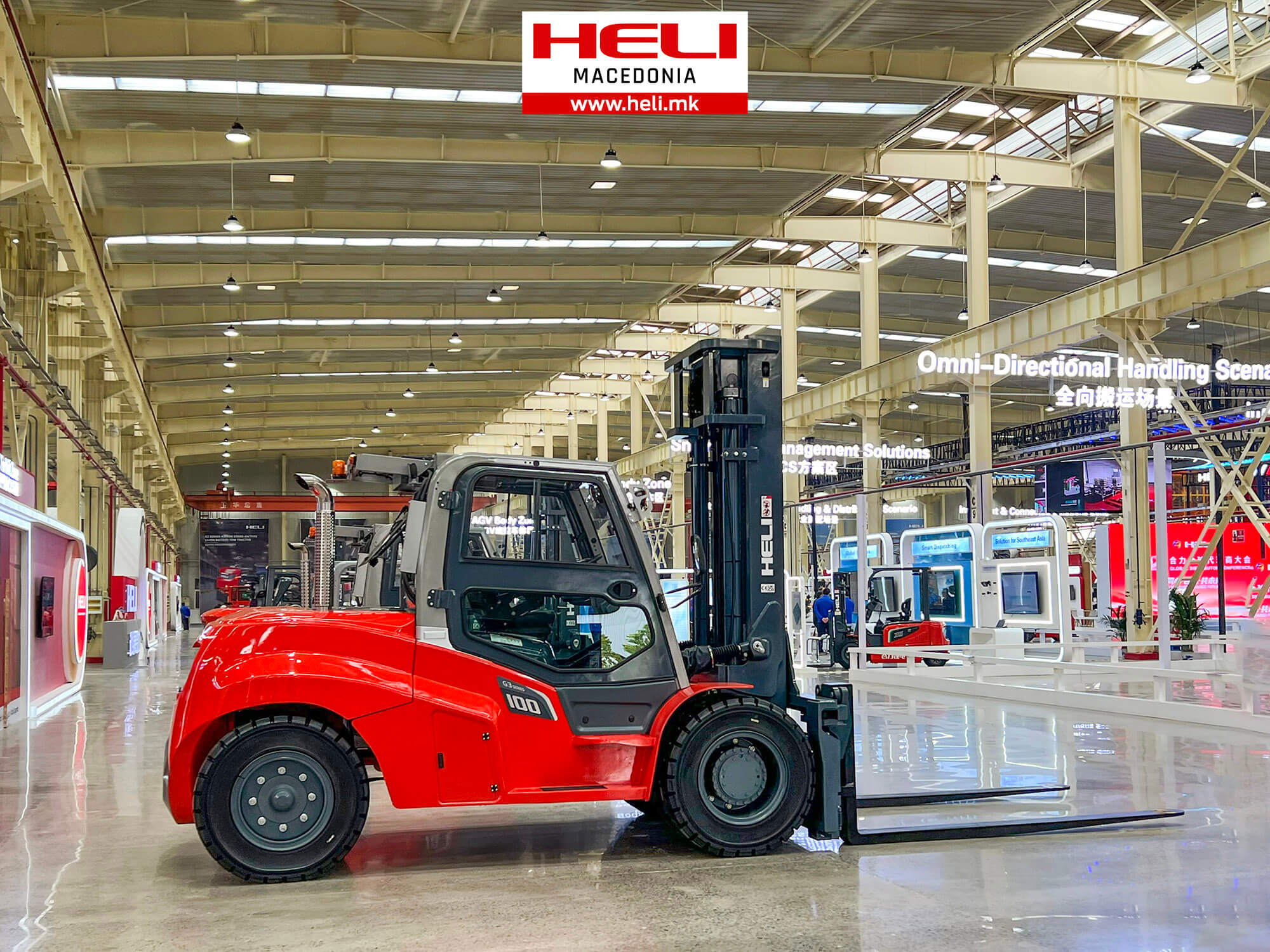 Хели електричен вилушкар со носивост од 10 тона од најновата генерација